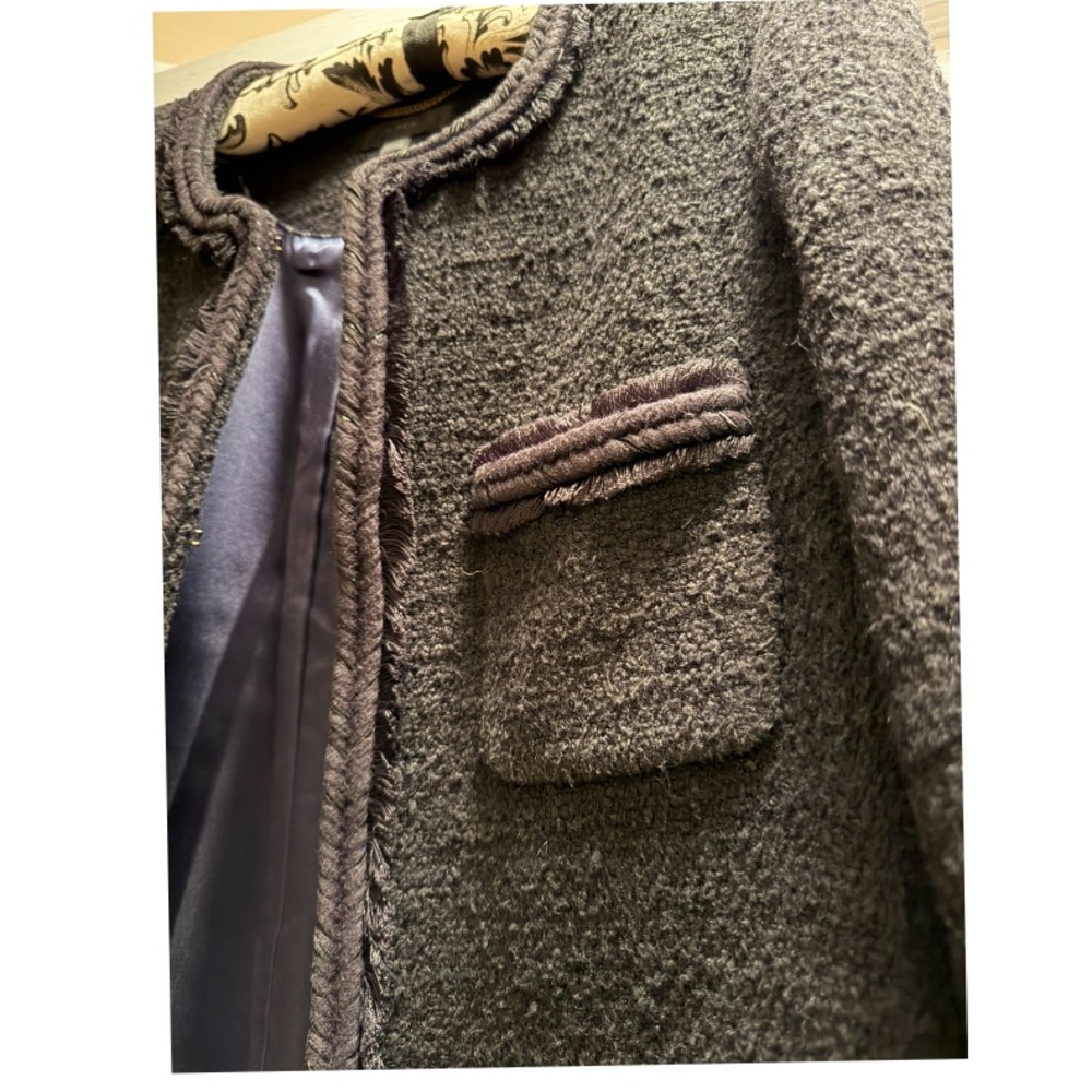 J. Crew Black Tweed wool blend Women's Blazer - Picture 5 of 10